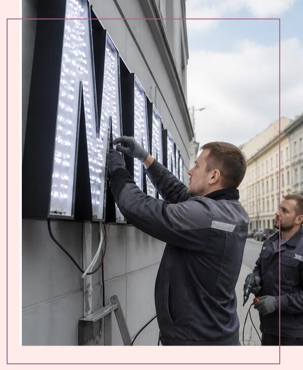 Изготовление и монтаж светодиодных LED вывесок в Набережных Челнах