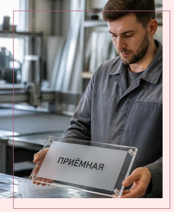 Таблички из оргстекла на заказ в Набережных Челнах от 3962 р. | Аванза-Нбр